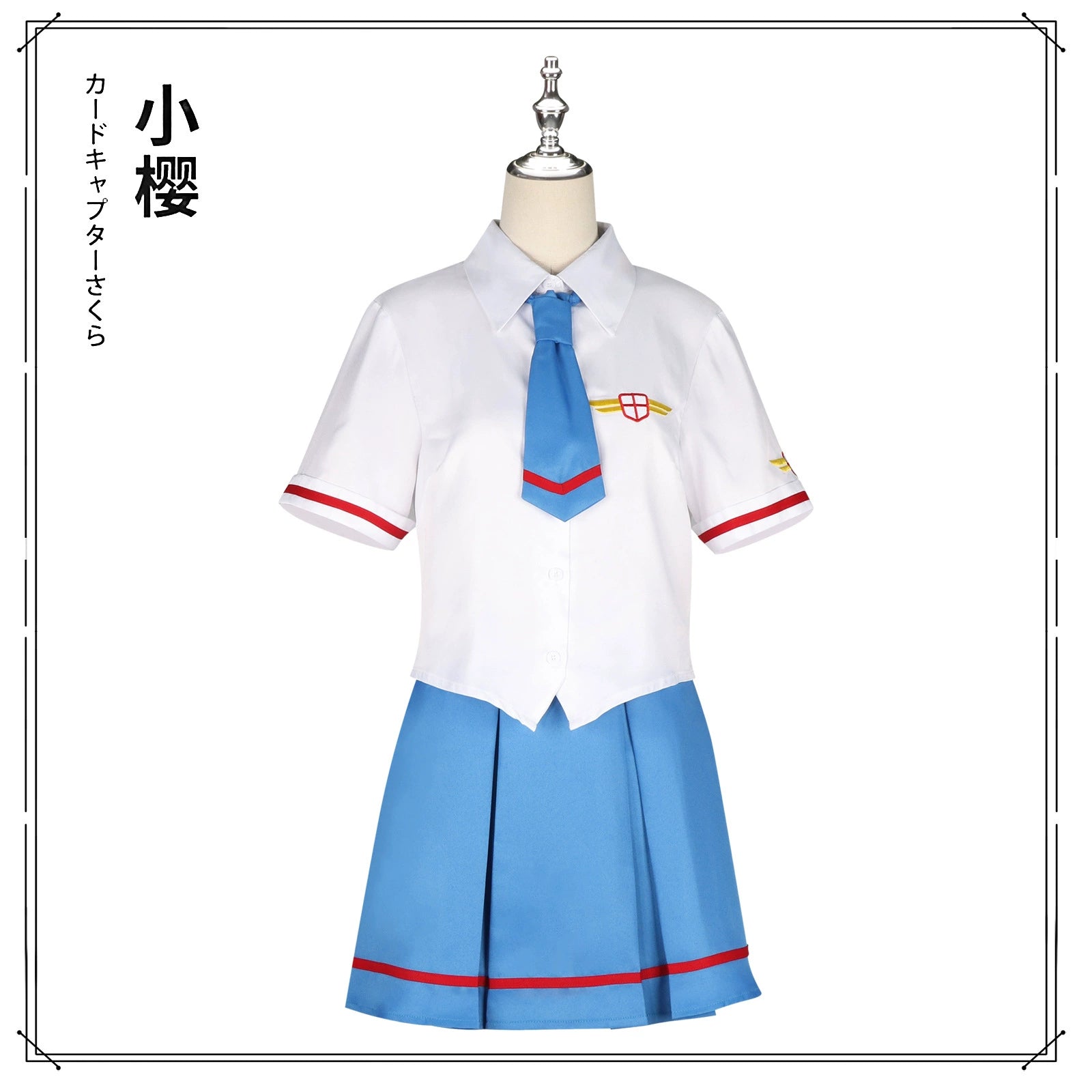 Sakura Clear Card CardCaptor Sakura Sommer-Schuluniform Cosplay Kostuem Damen