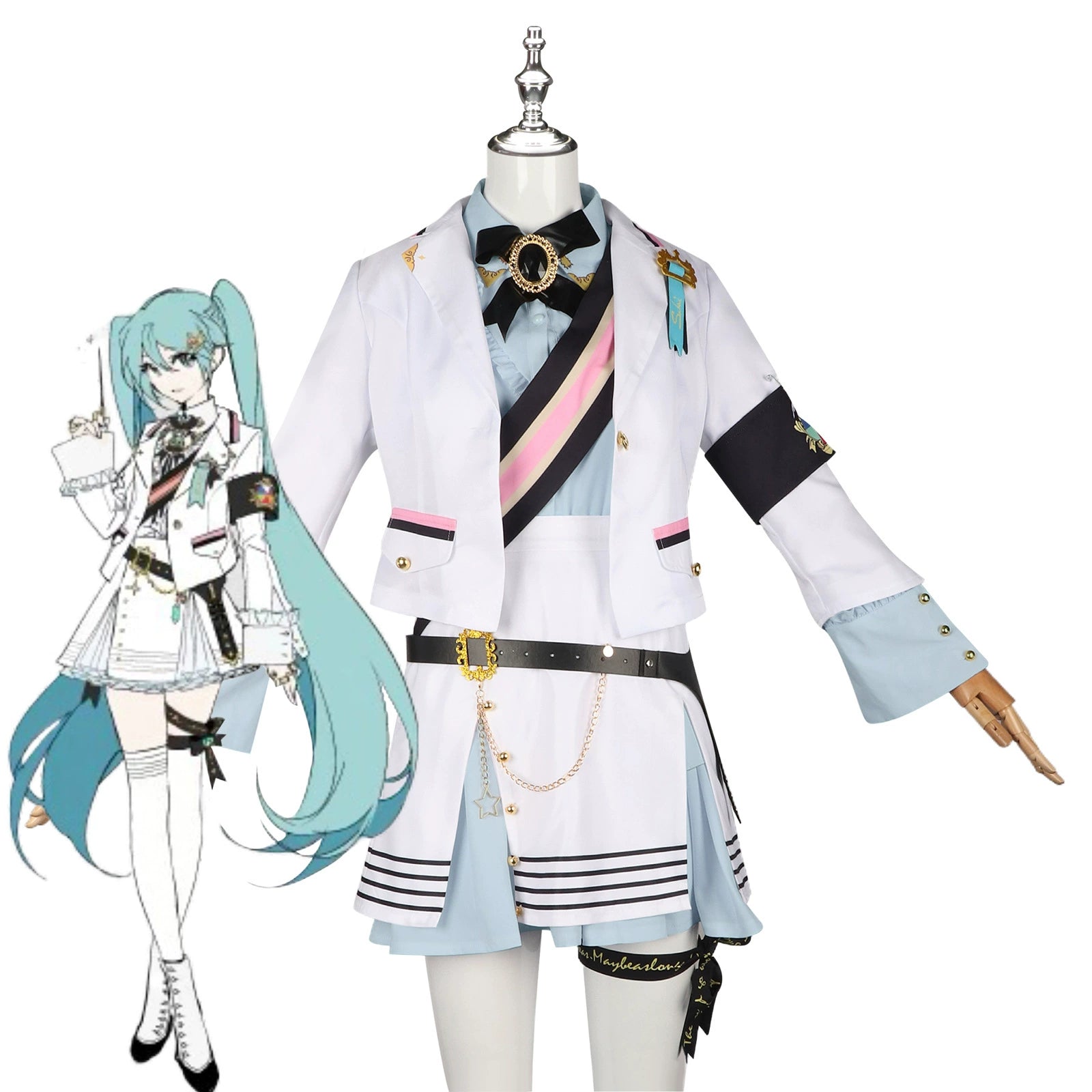 Hatsune Miku Project Sekai Musik-Uniform Cosplay Kostuem Damen Mehrfarbig