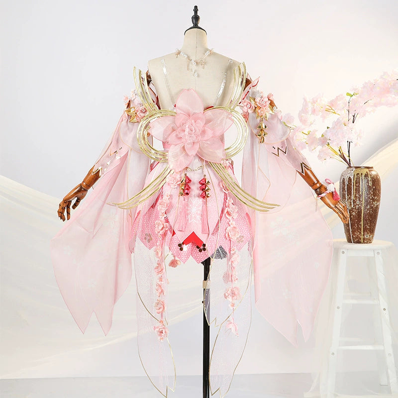 Hu Tao Naraka Bladepoint Kimono Cosplay Kostuem Damen Rosa