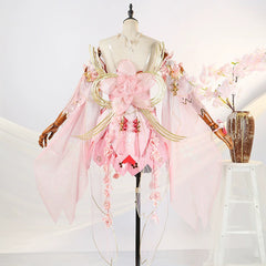 Hu Tao Naraka Bladepoint Kimono Cosplay Kostuem Damen Rosa