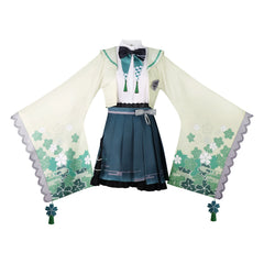 Kusanagi Nene Project Sekai Kimono-Set Cosplay Kostuem Damen Grün