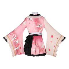 Akiyama Mizuki Project Sekai Fest-Kimono Cosplay Kostuem Damen Rosa