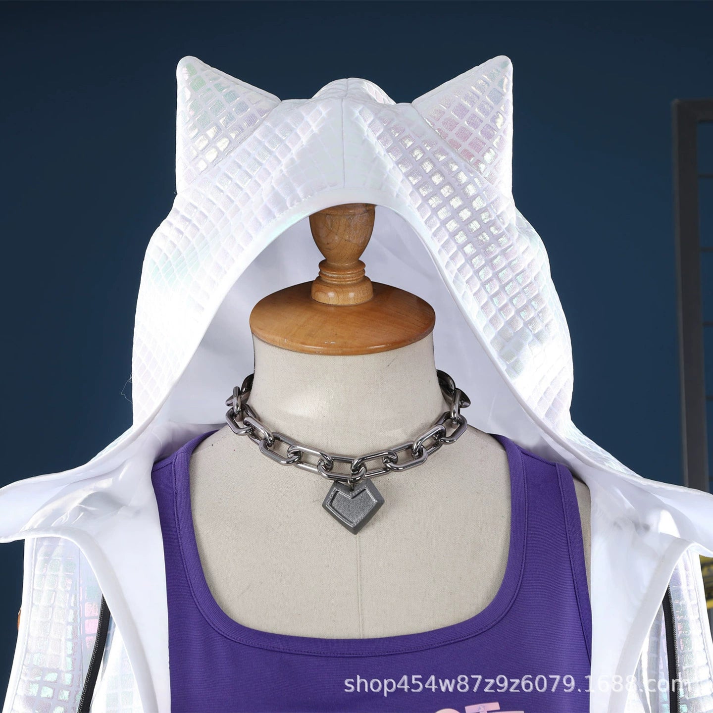 Ashe Overwatch Hoodie Kostuem Cosplay Damen Weiss Gruen