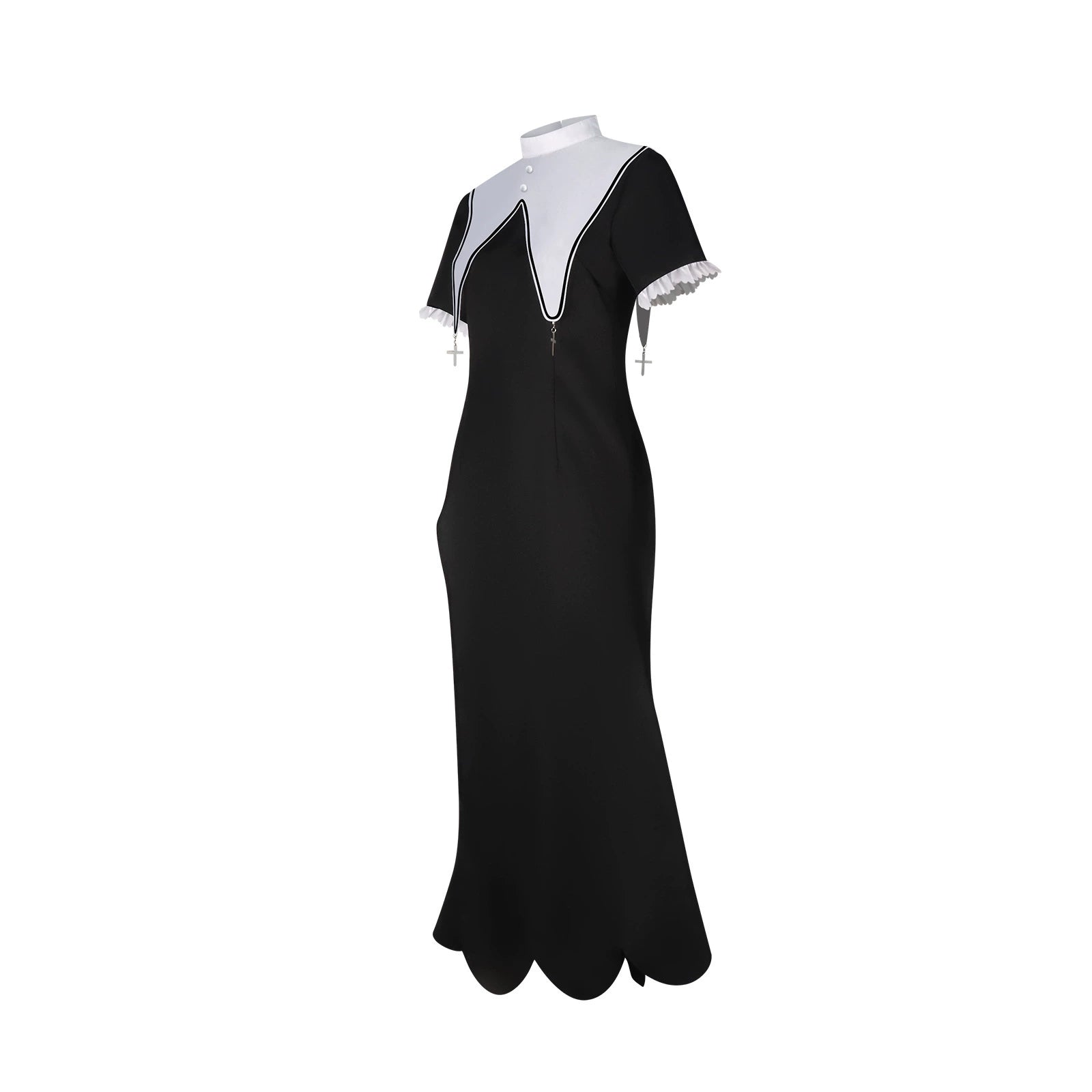 Asahina Mafuyu Project Sekai Nonnen-Kleid Cosplay Kostuem Damen Schwarz