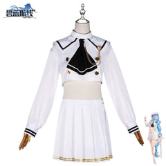 Janus Azur Lane JK-Uniform Cosplay Kostuem Damen Weiß Blau