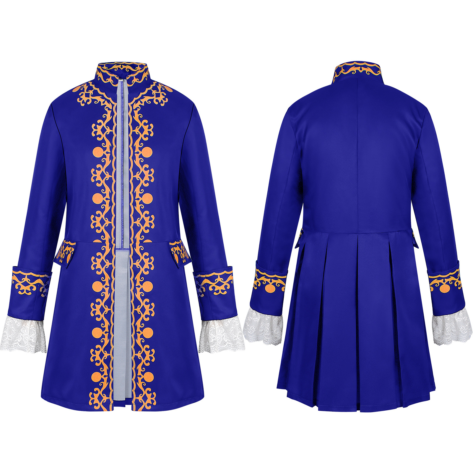 Prinzen-Mantel – europäischer Blazer mit Ornament für Bühne & Halloween, HERREN