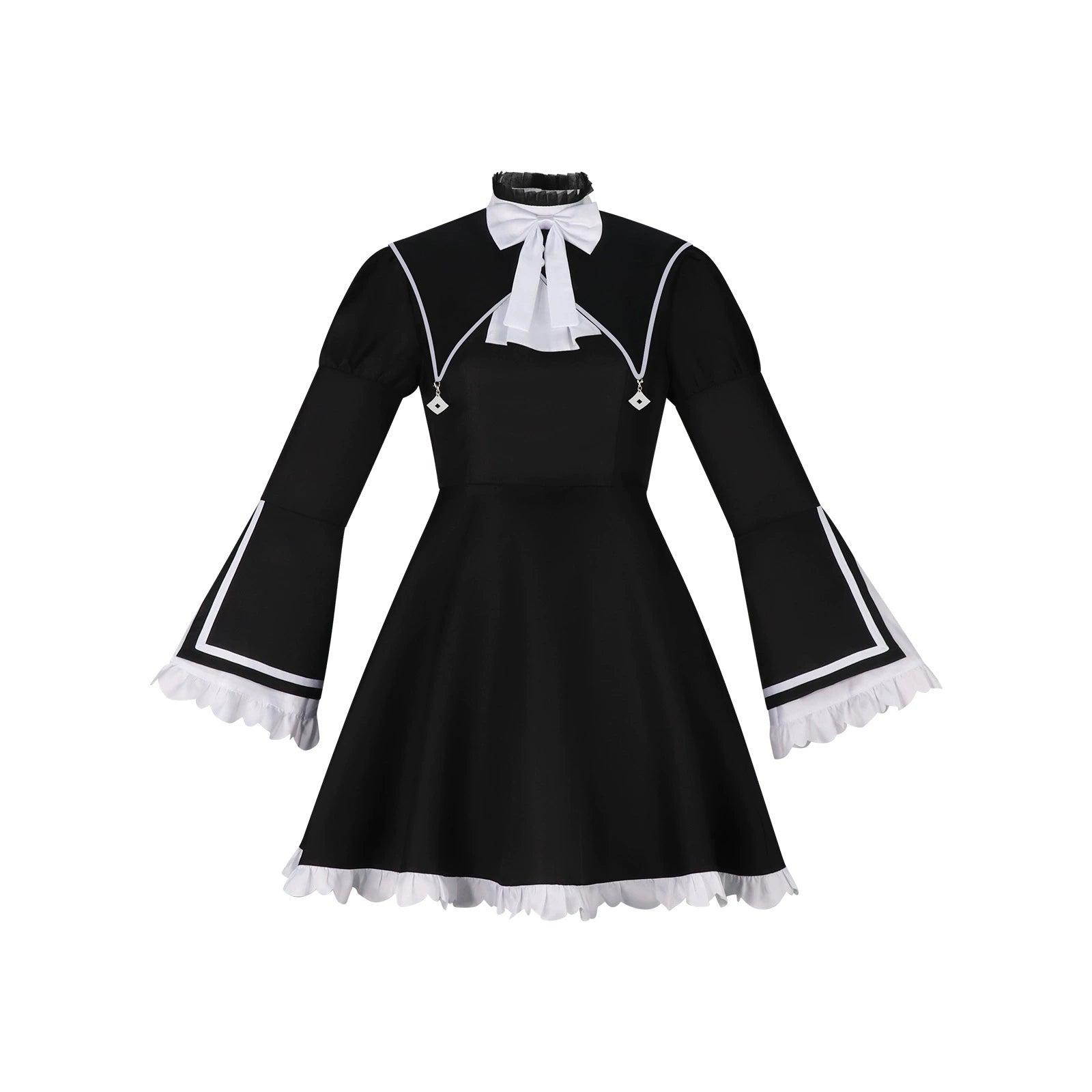 Shinonome Ena Project Sekai Nonnen-Kleid Cosplay Kostuem Damen Schwarz
