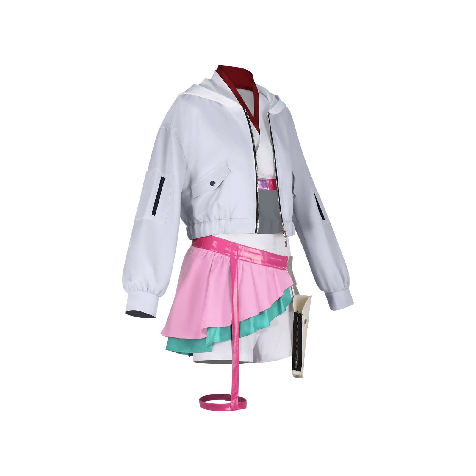 Kaguya Idol Hoodie-Kleid Cosplay Kostuem Damen Weiß