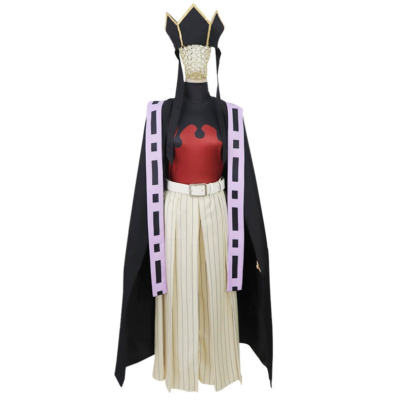 Doma Demon Slayer Kimono-Set Cosplay Kostuem Damen Weiß Rot