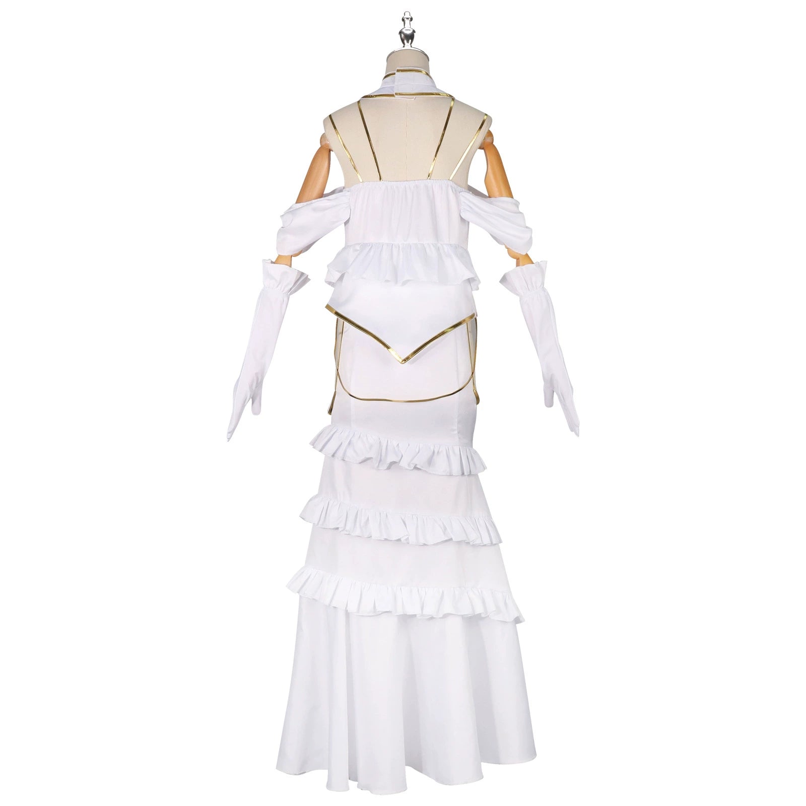 Albedo Overlord Weisses Gothic Kleid Cosplay Kostuem Damen