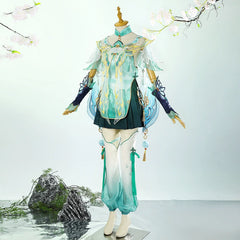 Lan Meng Naraka Bladepoint Anzug Cosplay Kostuem Damen Tuerkis Gold
