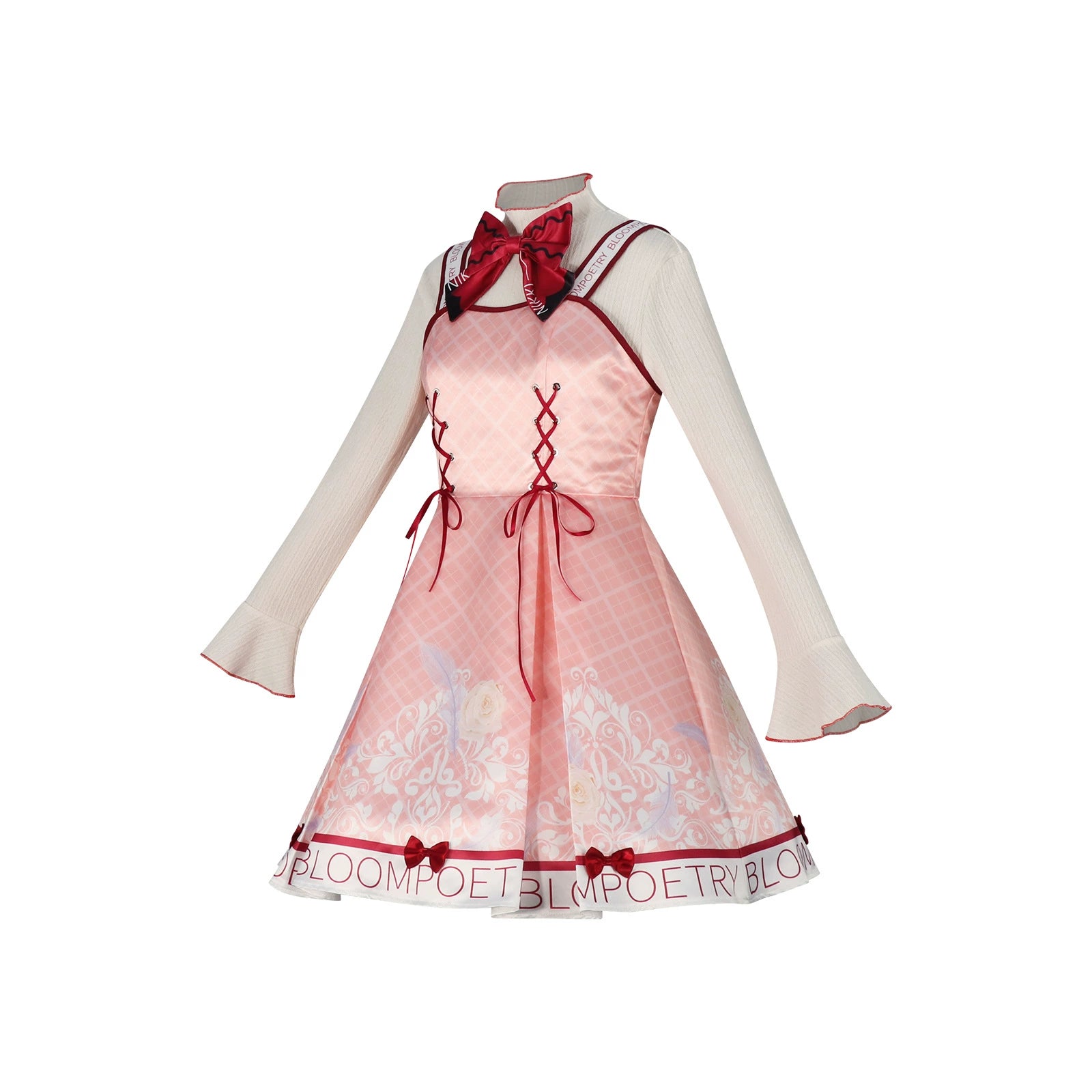 Poetic Bloom Shining Nikki Pinkes Blumenkleid Cosplay Kostuem Damen