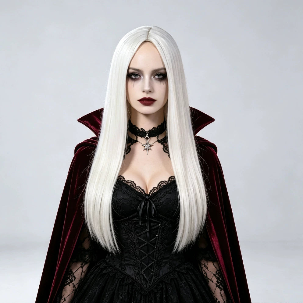 Vampire White Cosplay Peruecke Damen
