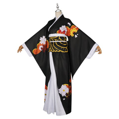 Muzan Kibutsuji Demon Slayer Elegantes Outfit Cosplay Kostuem Damen Weiß Rot