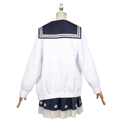 Hifumi Blue Archive Matrosen-Uniform Cosplay Kostuem Damen Blau Weiß