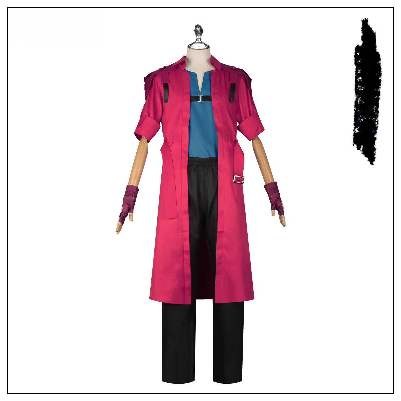 Dante Sparda Devil May Cry Roter Mantel Anzug Cosplay Kostuem Damen